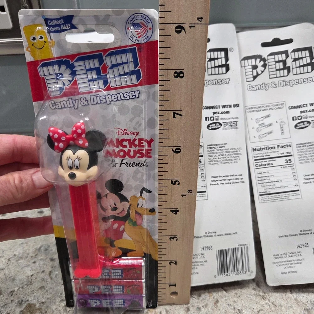 4 Disney Mickey Mouse & Friends‎ PEZ Candy Dispensers Minnie Mickey Pluto Donald
